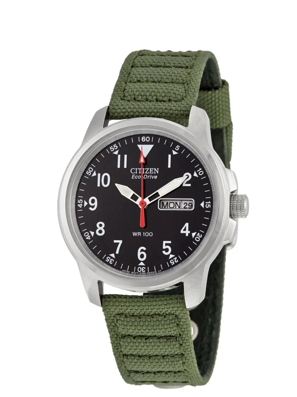 Citizen Eco-Drive Men's Green Canvas Field Watch Mens
